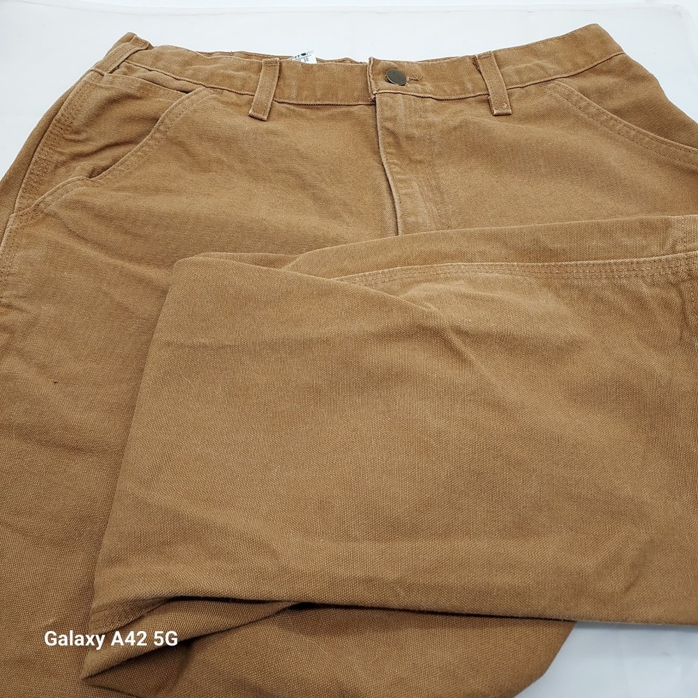 Carhartt B11-BRN Original Dungaree Fit Brown Canvas Work Pants 33x30 Mens